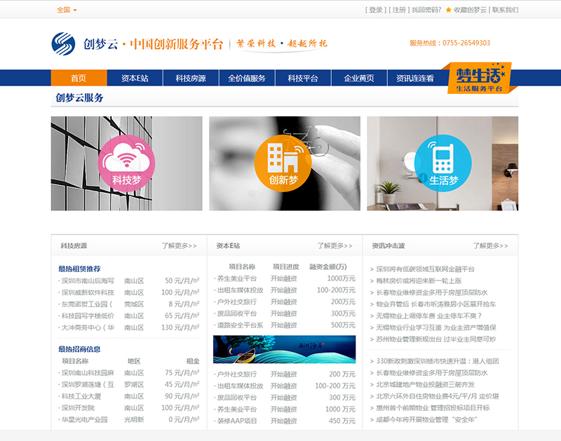 某中國創(chuàng)新服務(wù)平臺二期項目--全國及13個城市房源信息、資訊管理